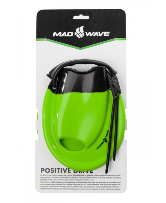 Ласты для брасса MadWave POSITIVE DRIVE green-black